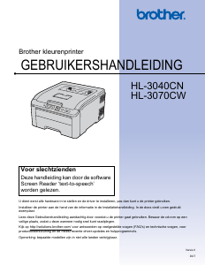 Handleiding Brother HL-3070CW Printer