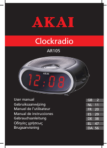 Manual Akai AR105 Alarm Clock Radio