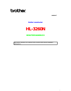 Bedienungsanleitung Brother HL-3260N Drucker