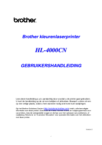 Handleiding Brother HL-4000CN Printer