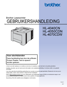 Handleiding Brother HL-4050CDN Printer