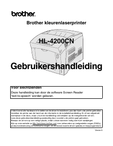 Handleiding Brother HL-4200CN Printer