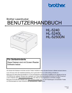 Bedienungsanleitung Brother HL-5240 Drucker