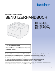 Bedienungsanleitung Brother HL-5340D Drucker