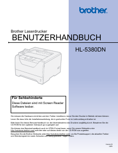 Bedienungsanleitung Brother HL-5380DN Drucker