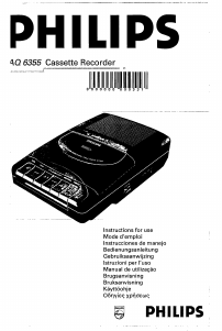 Manuale Philips AQ6355 Registratore a cassette