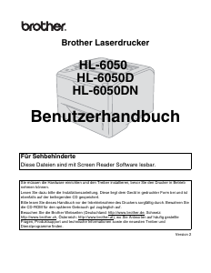 Bedienungsanleitung Brother HL-6050 Drucker