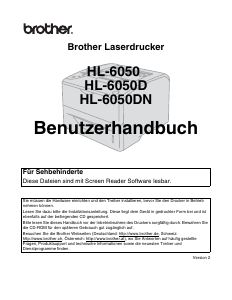Bedienungsanleitung Brother HL-6050DN Drucker