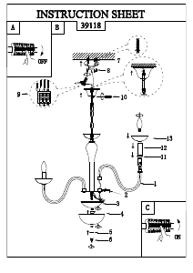 Εγχειρίδιο Eglo 39118 Λαμπτήρας