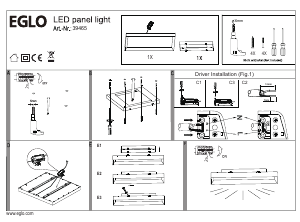 Manuale Eglo 39465 Lampada