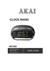 Mode d’emploi Akai AR150D Radio-réveil