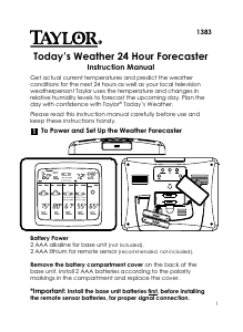 Manual Taylor 1383-21 Weather Station