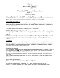 Manual Taylor 1511 Weather Station