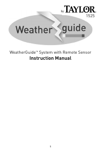 Manual Taylor 1525 Weather Station