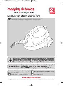 Handleiding Morphy Richards 720004 Grimebuster Stoomreiniger