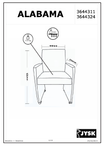 Instrukcja JYSK Alabama Krzesło