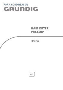 Manual Grundig HD 6760 Hair Dryer