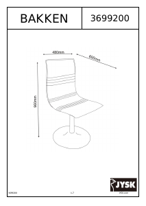 Mode d’emploi JYSK Bakken Chaise