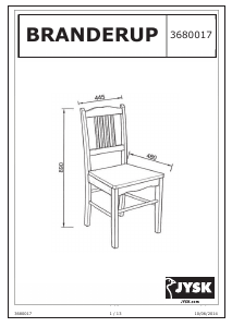 Mode d’emploi JYSK Branderup Chaise