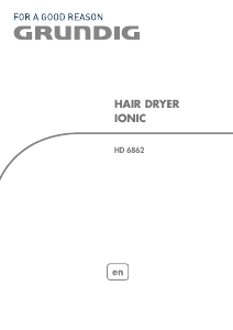 Bedienungsanleitung Grundig HD 6862 Haartrockner