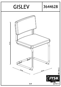 Mode d’emploi JYSK Gislev Chaise