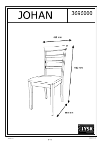 Használati útmutató JYSK Johan Szék