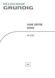 Manual Grundig HD 8780 Ionic-Family Hair Dryer