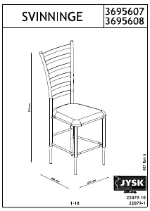 Mode d’emploi JYSK Svinninge Chaise