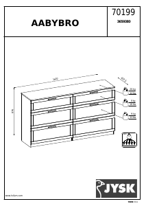 Mode d’emploi JYSK Aabybro (161x88x41) Commode