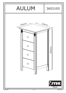 Manual JYSK Aulum (53x100x45) Dresser