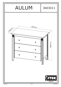 Käyttöohje JYSK Aulum (96x80x45) Lipasto