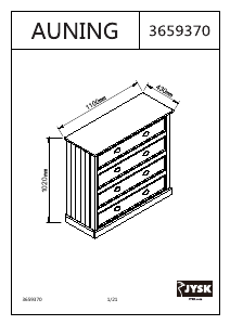 Manual JYSK Auning (110x102x43) Cómoda