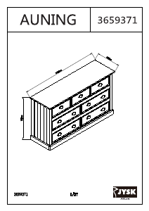 Manuale JYSK Auning (140x79x43) Cassettiera