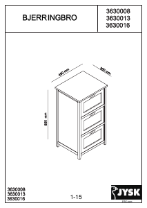 Mode d’emploi JYSK Bjerringbro (45x80x38) Commode