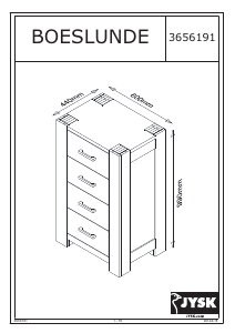 Mode d’emploi JYSK Boeslunde (60x99x44) Commode