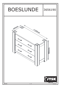 Manual JYSK Boeslunde (112x80x44) Dresser