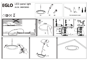 Bruksanvisning Eglo 94043 Lampa