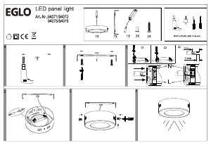 Hướng dẫn sử dụng Eglo 94071 Đèn