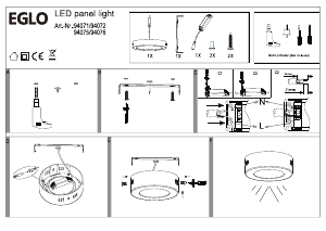 Посібник Eglo 94076 Лампа