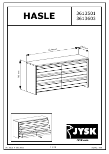 Bruksanvisning JYSK Hasle (164x80x50) Kommode