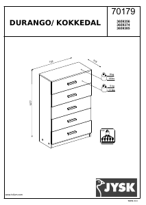 Manual JYSK Kokkedal (71x108x32) Comodă