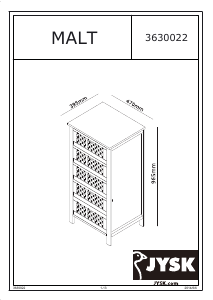 사용 설명서 JYSK Malt (47x97x40) 드레서