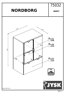 Manual JYSK Nordborg (64x96x40) Cómoda