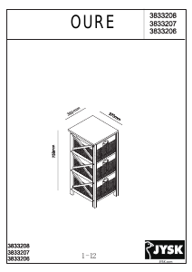 Manual JYSK Oure (36x76x37) Dresser
