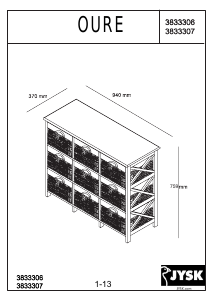 Manual JYSK Oure (94x76x37) Dresser