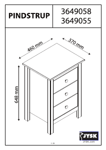 Manual JYSK Pindstrup (46x65x37) Cómoda