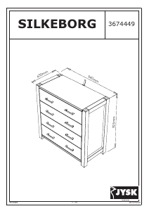 Manual JYSK Silkeborg (94x93x45) Dresser
