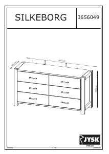 Manuale JYSK Silkeborg (140x73x45) Cassettiera