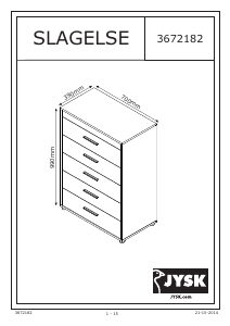 Manual JYSK Slagelse (70x99x39) Comodă