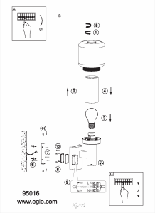 Instrukcja Eglo 95016 Lampa
